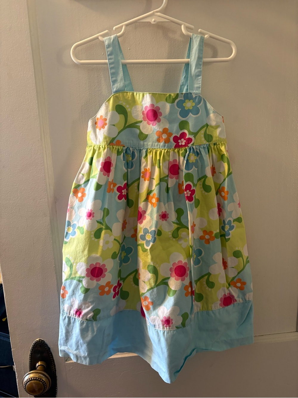 Gymboree Floral Sundress in Light Blue, Green, Pink and Orange